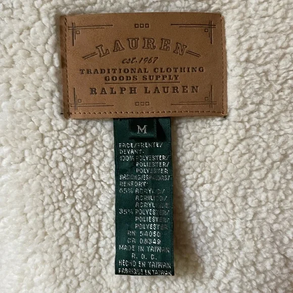 Like New Ralph Lauren Authentic Camel Suede And Sherpa Hooded Zip up Vest - Picture 5 of 7